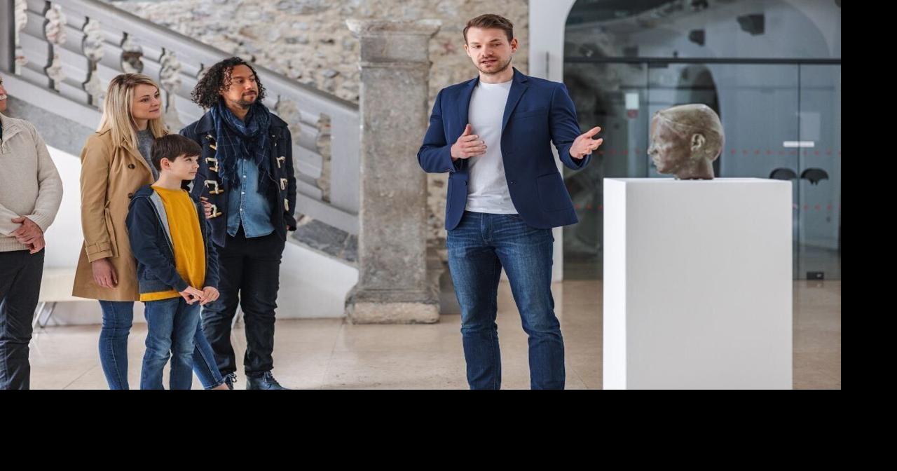 tourists visiting a museum