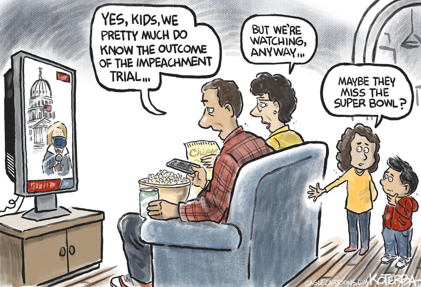 Editorial cartoon: Impeachment Trial by Jeff Koterba, | The Gondolier Editorial cartoon: Impeachment Trial by Jeff Koterba, | The Gondolier