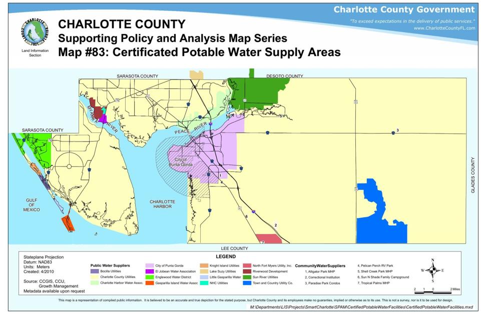 Charlotte Harbor Water Association map