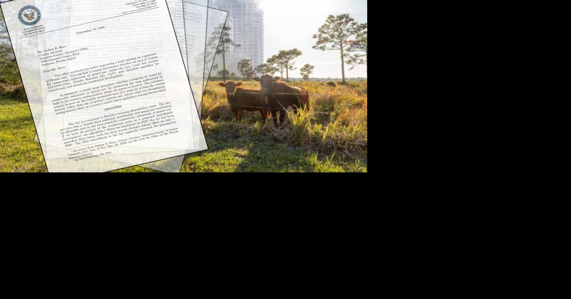 Florida AG letter undercuts Sarasota County in Live Local legal fight