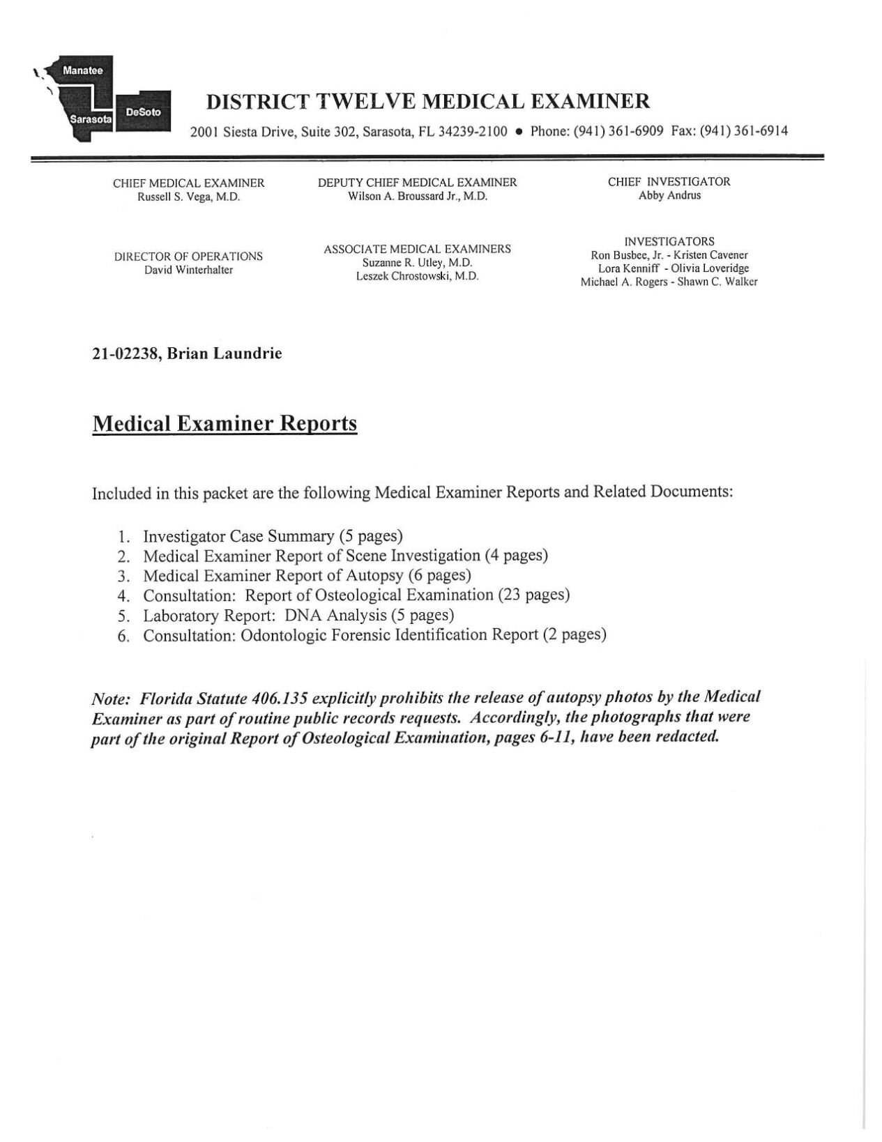 Dwana Pusser Autopsy Report - 6358pwk