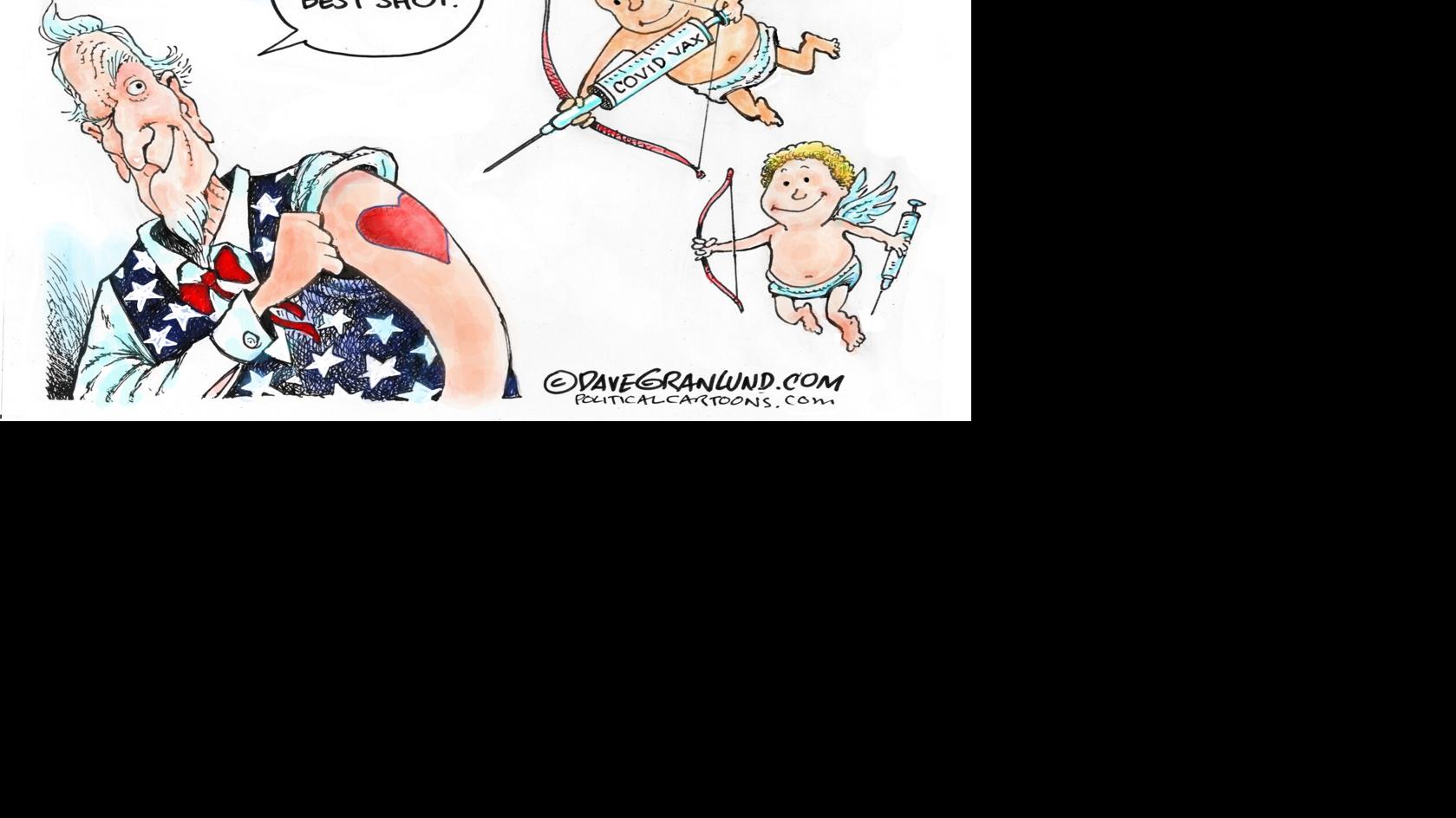 Editorial cartoon: Covid-19 Shots & Cupid | Venice ...