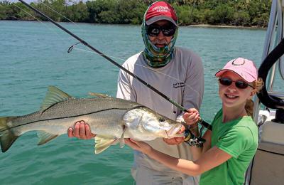 Girl with a snook