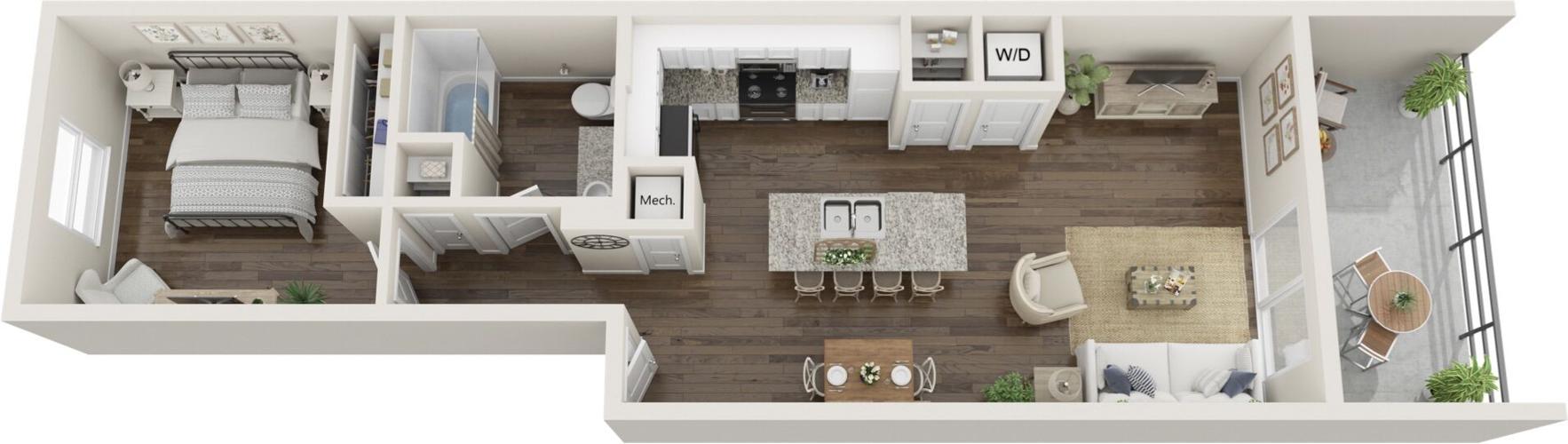 The Lido apartment layout