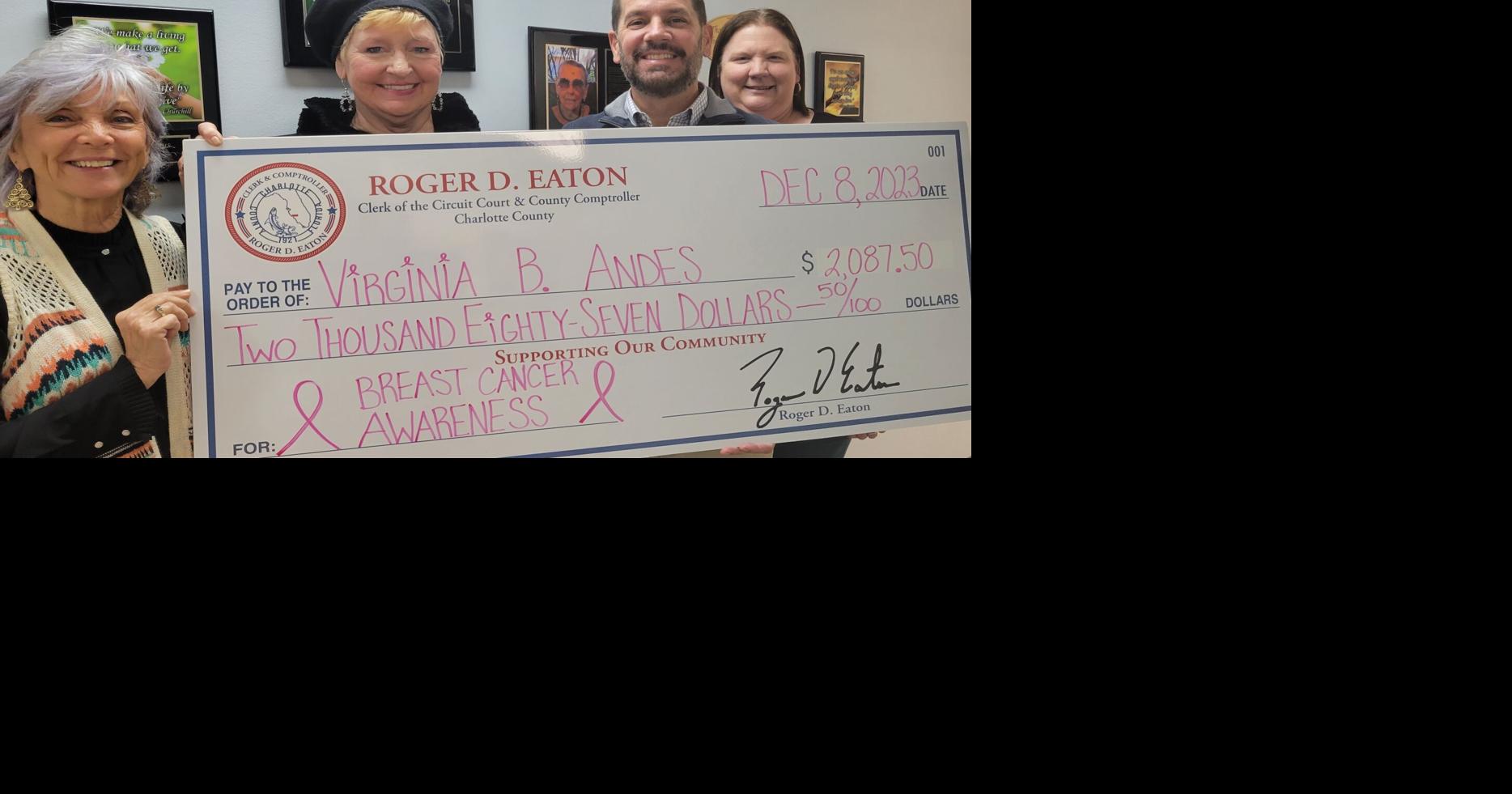 Clerk's office donates to Virginia B. Andes clinic News