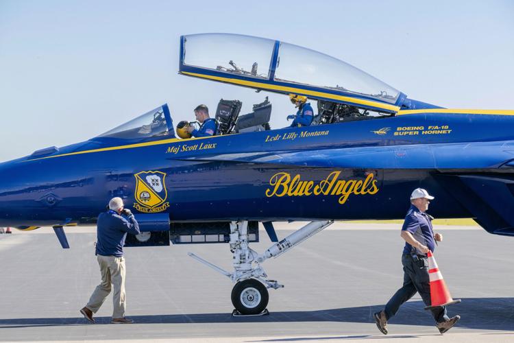 BLUE ANGELS Team members make a pit stop in Punta Gorda News