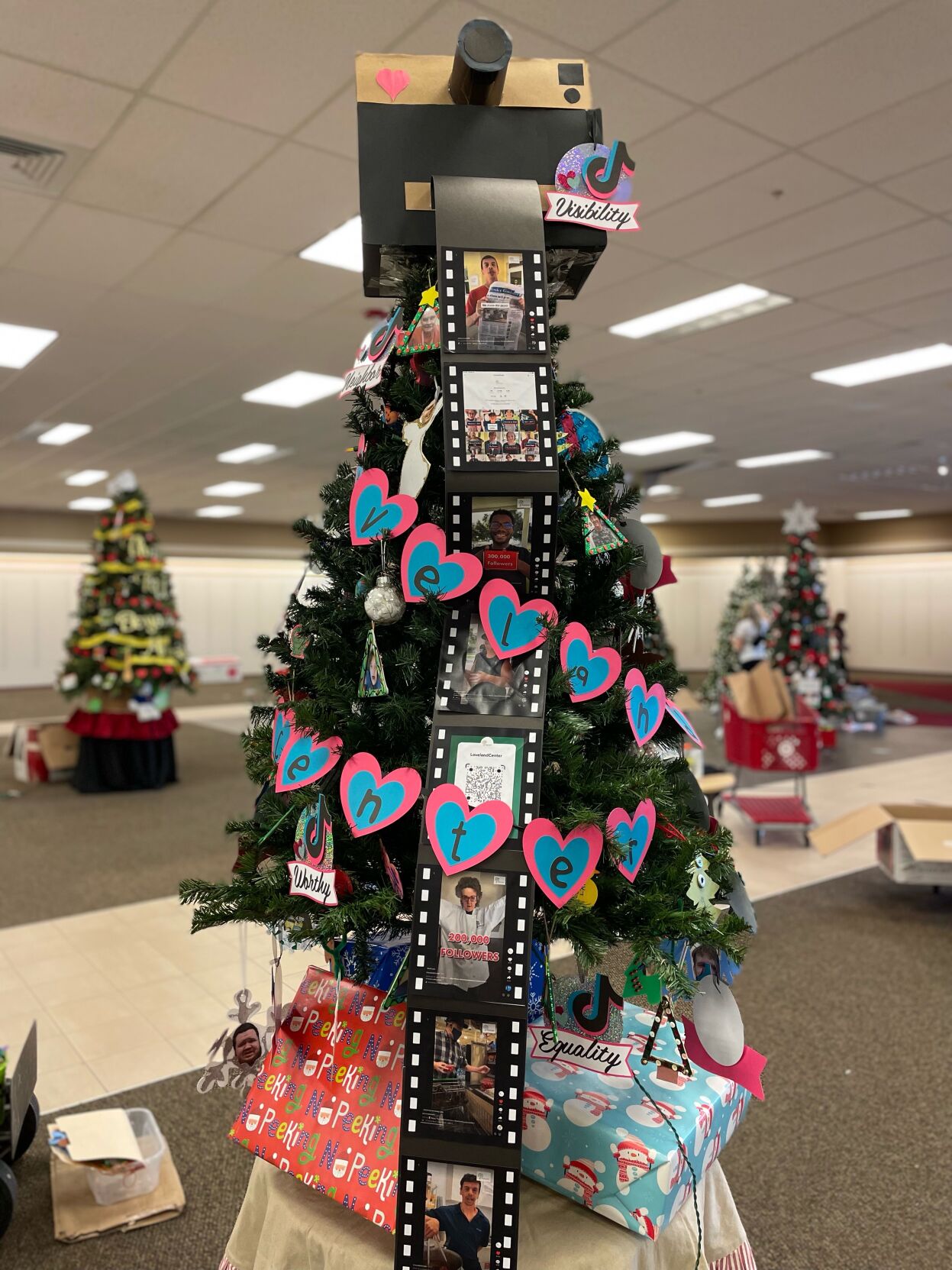 Loveland's TikTok themed Christmas tree