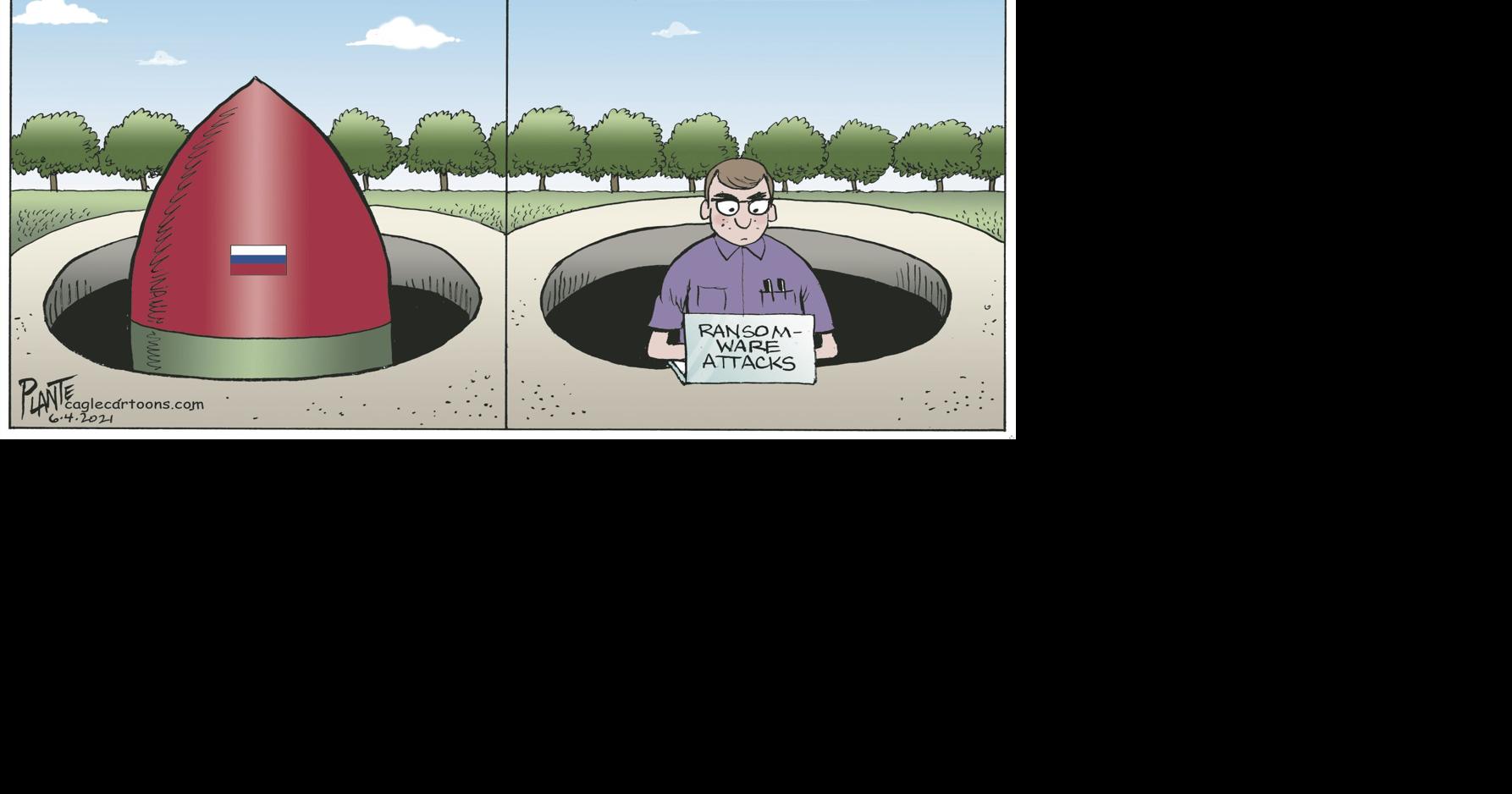 Editorial cartoon: Ransomware attacks | The Gondolier | yoursun.com