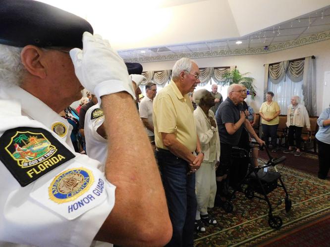 Sandhill Gardens Honors Veterans Assisted Living Facility Holds Pinning Flag Folding Event For 