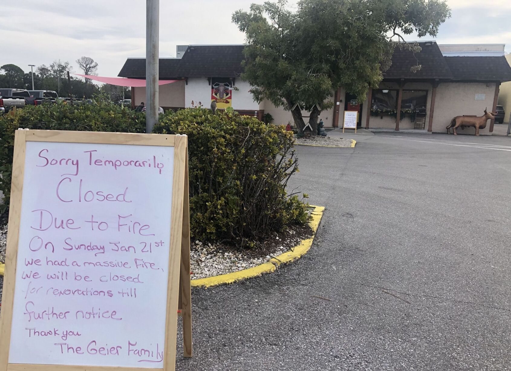 Geier's Sausage Kitchen fire Family surveys damage, looks to come back