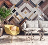 Add geometric accent wall