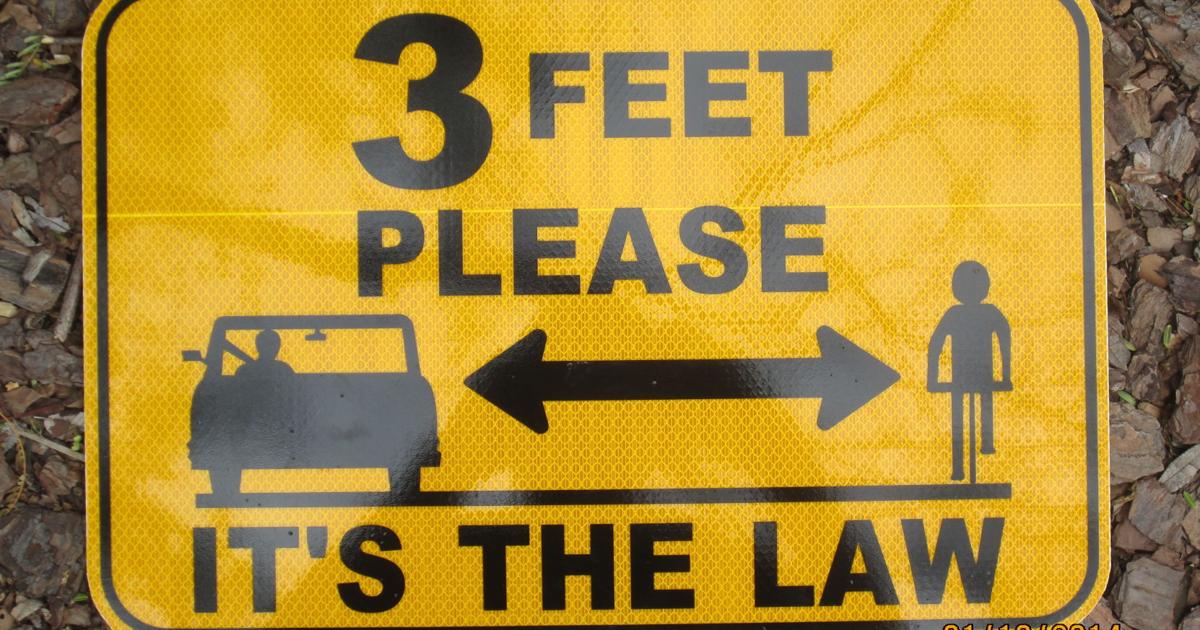 3-foot rule applies when passing bike | News Archives | yoursun.com