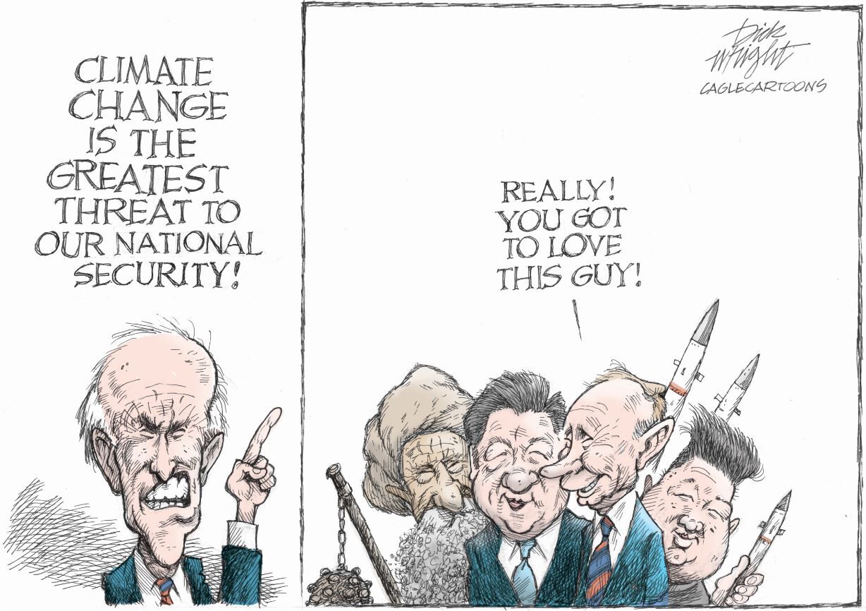 Editorial cartoon: Biden Climate Change Threat | The Gondolier 