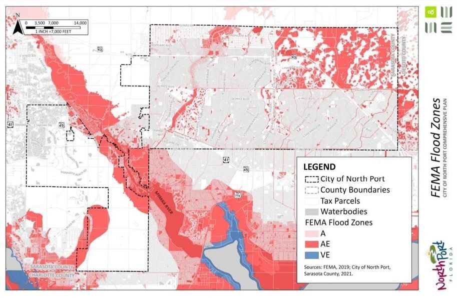 North Port Flood Zone Map North Port Tackles Flooding In Comp Plan Updates, Most Vulnerable Along The  Myakka River | News | Yoursun.com