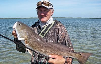 Wade fishing from a kayak, Waterline