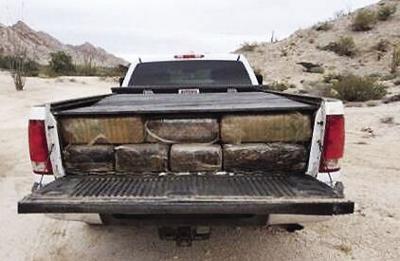 Pickup with marijuana