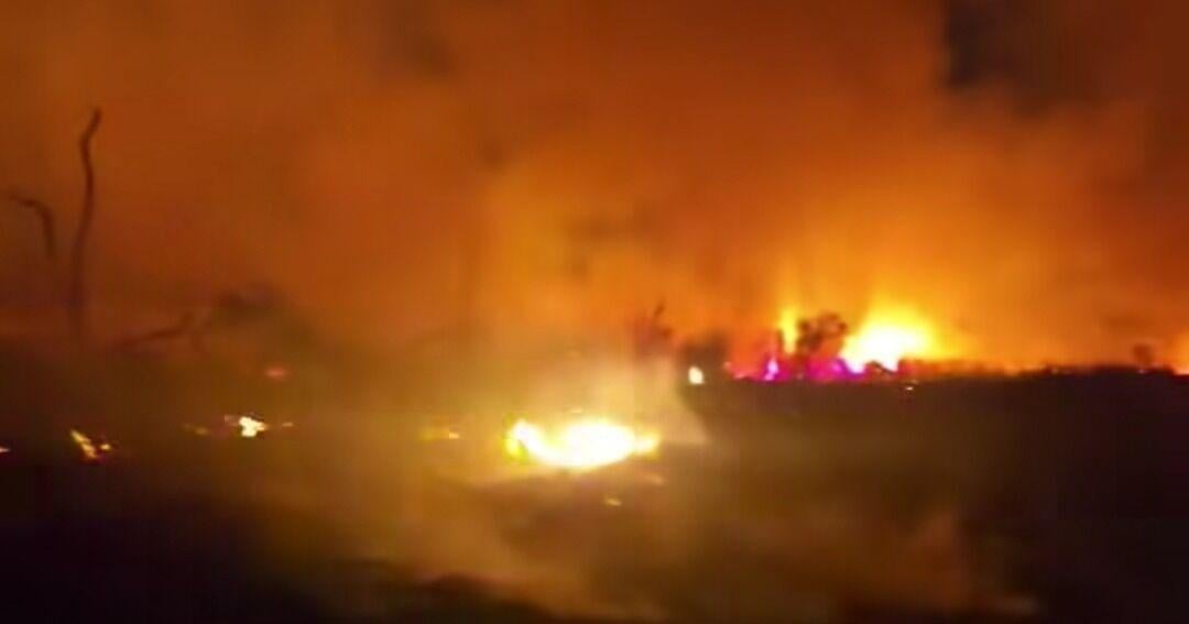 Brush Fire Near Mittry Lake Burns Overnight