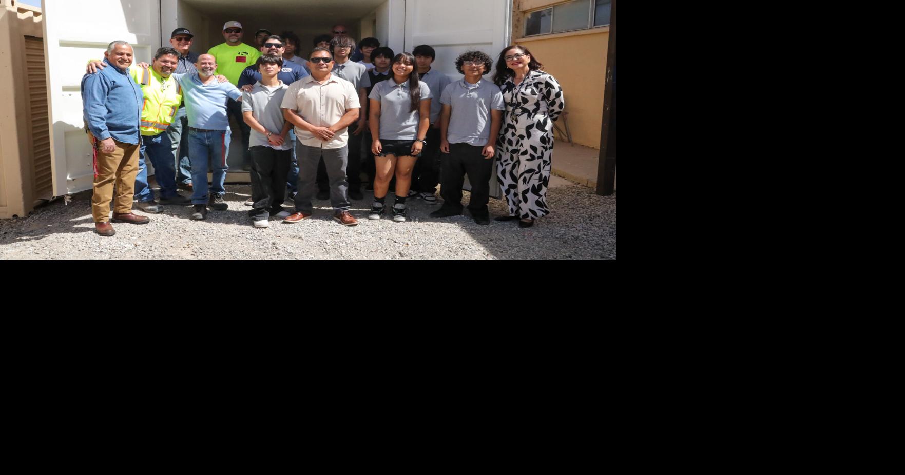 Students build mobile office for new school