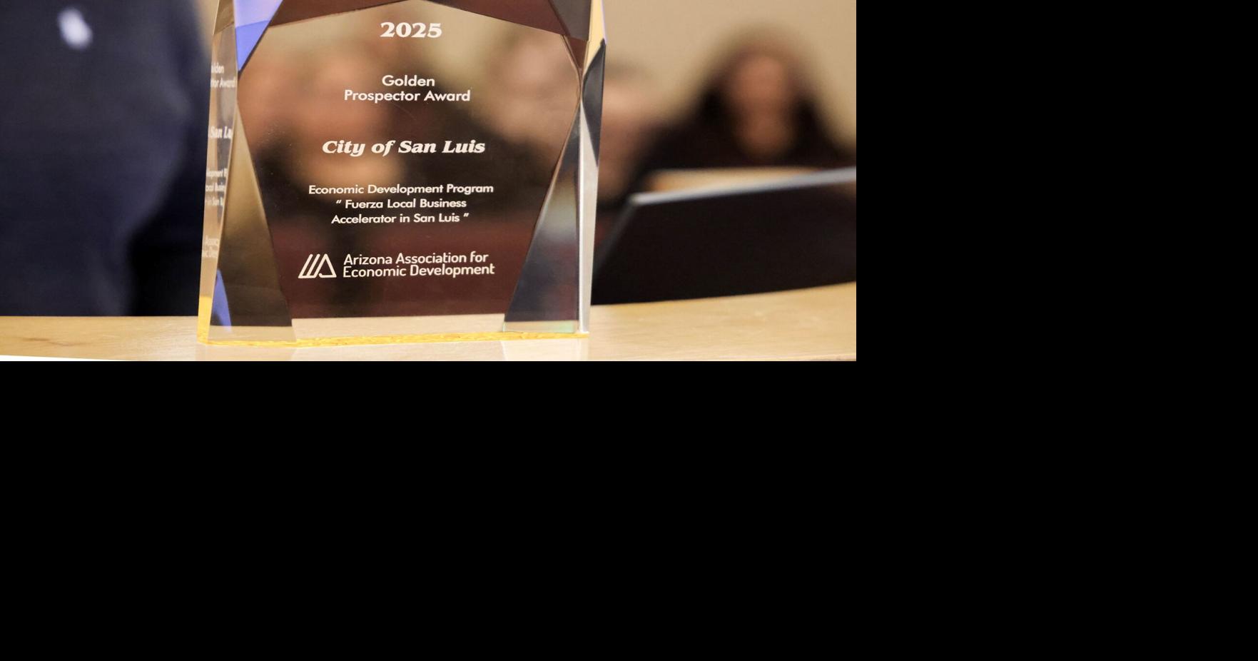 San Luis receives Golden Prospector Award for excellence in economic development